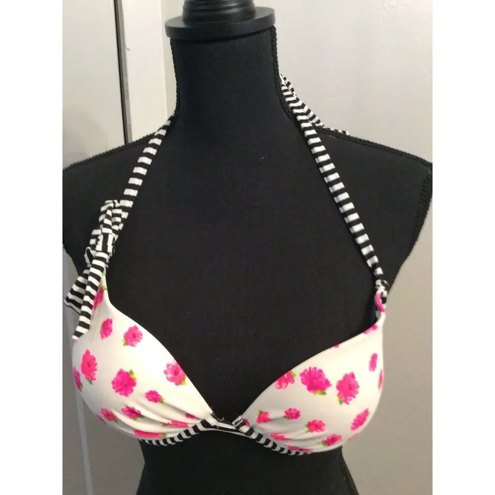 Victoria's Secret Size 34C floral print bikini Top Swim Womens